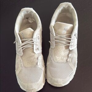 On Running Cream Athletic Shoes